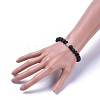 Natural Lava Rock Stretch Bracelets BJEW-JB04492-01-4