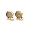 Ion Plating(IP) 304 Stainless Steel Stud Earring Settings X-STAS-H467-08G-10mm-2