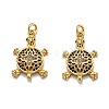 Brass Micro Pave Cubic Zirconia Pendants ZIRC-O039-20G-1