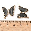 Brass Pave Faceted Glass Connector Charms FIND-Z020-04V-3