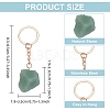 6Pcs 6 Style Nuggets Gemstone Pendant Keychain KEYC-DR0001-05A-2