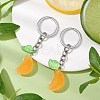 2Pcs Orange Slice Resin Keychains KEYC-JKC01064-2