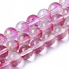 Transparent Spray Painted Glass Bead Strands GLAA-N035-03C-B04-1