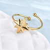 304 Stainless Steel Cuff Rings for Women RJEW-F175-01G-05-1
