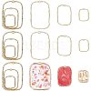 CHGCRAFT 36Pcs 3 Styles Alloy Open Back Bezel Pendants FIND-CA0006-07-1