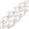 Transparent Electroplate Glass Beads Strands EGLA-F159-AB02-2