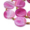 Natural Banded Agate/Striped Agate Beads Strands G-I245-44A-3
