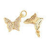 Brass Micro Pave Cubic Zirconia Charms CU-CBA908F-05G-01-2