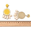 Woven Alloy Chandelier Earrings for Women AL-CBA1AA3-06G-3