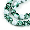 Transparent Baking Paint Glass Beads Strands X-DGLA-N009-8mm-06-4