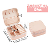 Square PVC with lint Jewelry Storage Zipper Box CON-WH0099-03A-2