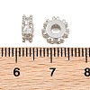 Brass Pave Clear Cubic Zirconia Beads CU-CBA6A75-19B-P-3