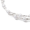 Starfish Synthetic Turquoise & Imitated Pearl Acrylic & Glass Twisted Bugle Beaded Bracelets for Women BJEW-JB11850-5