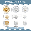 90Pcs 9 Styles Brass Bead Caps Sets KK-ME0001-91-2
