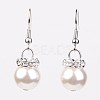 Glass Pearl Beads Dangle Earrings X-EJEW-JE02180-04-1