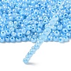 DIY Craft Beads 6/0 Ceylon Round Glass Seed Beads X-SEED-A011-4mm-143-2