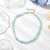 Dyed Natural White Jade Chip Beaded Necklaces NJEW-JN05508-2