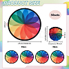 Polyester Foldable Flying Disc Fans with Storage Bag AJEW-WH00670-127A-2