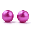 Spray Painted ABS Plastic Imitation Pearl Beads OACR-T015-05C-14-2