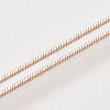 Brass Square Snake Chain Necklace Making MAK-T006-10A-RG-3