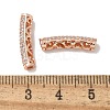 Brass Cubic Zirconia Curved Tube Beads KK-Q019-01A-3