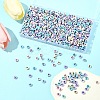 100G Flat Round Craft Style Opaque Acrylic Beads SACR-FS0001-34-8