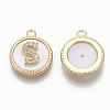 Brass Micro Pave Cubic Zirconia Pendants KK-T062-04S-NF-2