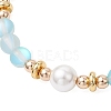 Synthetic Moonstone Round Beaded Bracelets for Women BJEW-JB11915-02-3