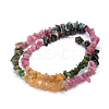 Natural Multicolor Tourmaline Beads Strands X-G-P332-73A-2