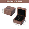 Wooden Jewelry Pendant Storage Magnetic Gift Case CON-WH0095-78A-2