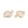 Brass Pave Clear Cubic Zirconia Charms KK-N232-481-3