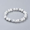 Cat Eye Beads Stretch Bracelets BJEW-JB04401-01-1