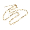 4MM 304 Stainless Steel Textured Paperclip Chain Necklaces for Man and Women SA-CBAB767-12G-4