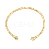 Brass Textured Wavy Open Cuff Bangle Making KK-U043-13G-1