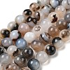 Natural Dendritic Agate Beads Strands G-A248-A07-06-2