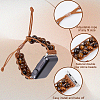 Natural Tiger Eye Round Braided Bead Watch Band AJEW-WH0312-86B-4