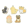 Alloy Enamel Pendants FIND-I064-04G-01-1
