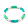 Handmade Polymer Clay Heishi Beaded Stretch Bracelets BJEW-JB06144-02-1
