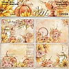 8 Sheets A5 Autumn Pumpkin Scrapbook Paper Pads PW-WG62293-01-3