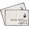 Coffee Theme Cotton and Linen Cup Mats AJEW-WH0201-017-1