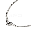Non-Tarnish 201 Stainless Steel Box Chain Necklaces STAS-P101-45P-2
