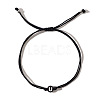 Stylish Minimalist Steel Bead Round Alphabet Double Rope Men's Bracelet GX4208-21-1