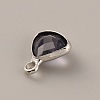 Faceted Glass Pendants GLAA-WH0030-13P-02-2