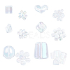 SUPERFINDINGS 60Pcs 6 Style Transparent Acrylic Beads PACR-FH0001-02-3