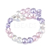 Electroplate Transparent Glass Beads Strands GL-CBADAFE-01C-4