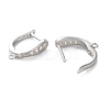 Anti-Tarnish Rhodium Plated 925 Sterling Silver Stud Earring Findings STER-NH0012-01P-2