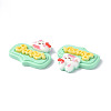 Opaque Resin Cabochons CRES-P023-01G-3