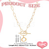 304 Stainless Steel Letter Pendant Necklaces NJEW-LP0001-52O-G-2