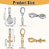 8Pcs 4 Styles Brass Micro Pave Clear Cubic Zirconia European Dangle Charms ZIRC-SZ0004-30-7