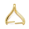 Rack Plating Brass Micro Pave Cubic Zirconia Ice Pick Pinch Bails KK-B056-01G-2